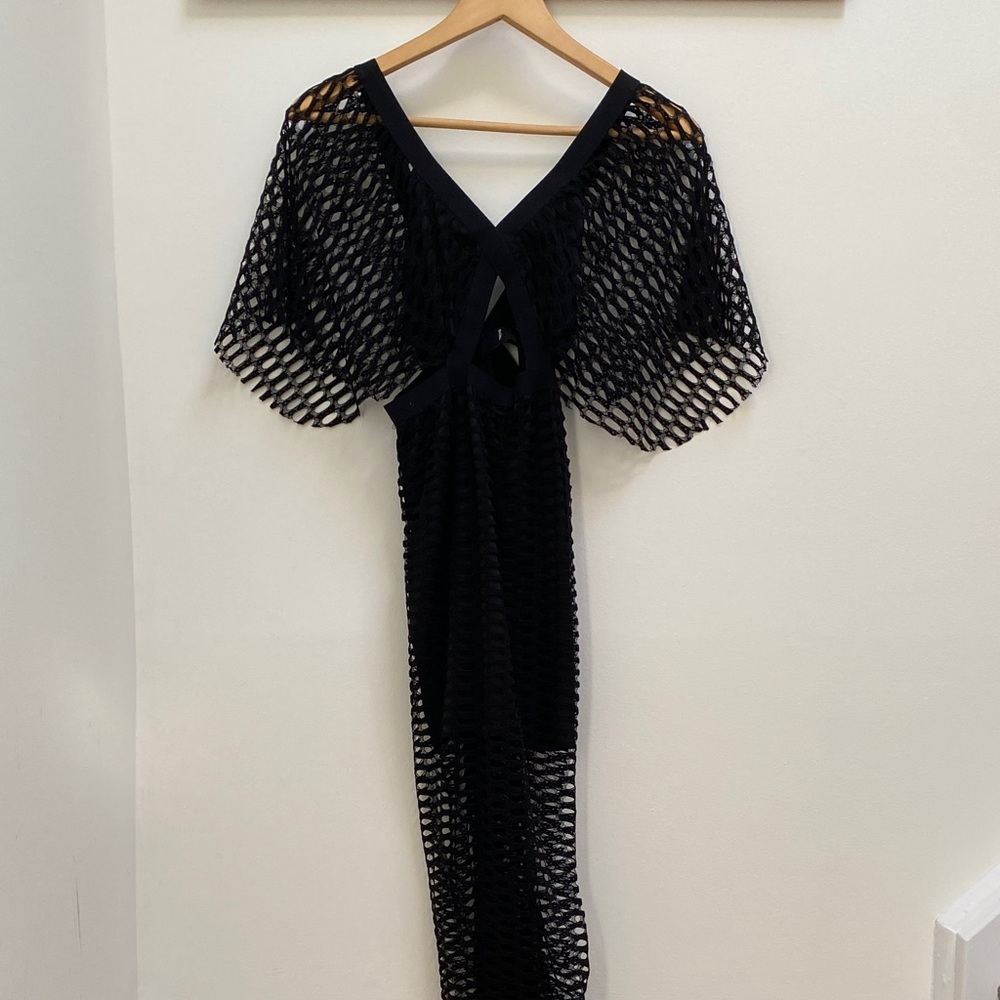 Elegant Black Mesh Dress